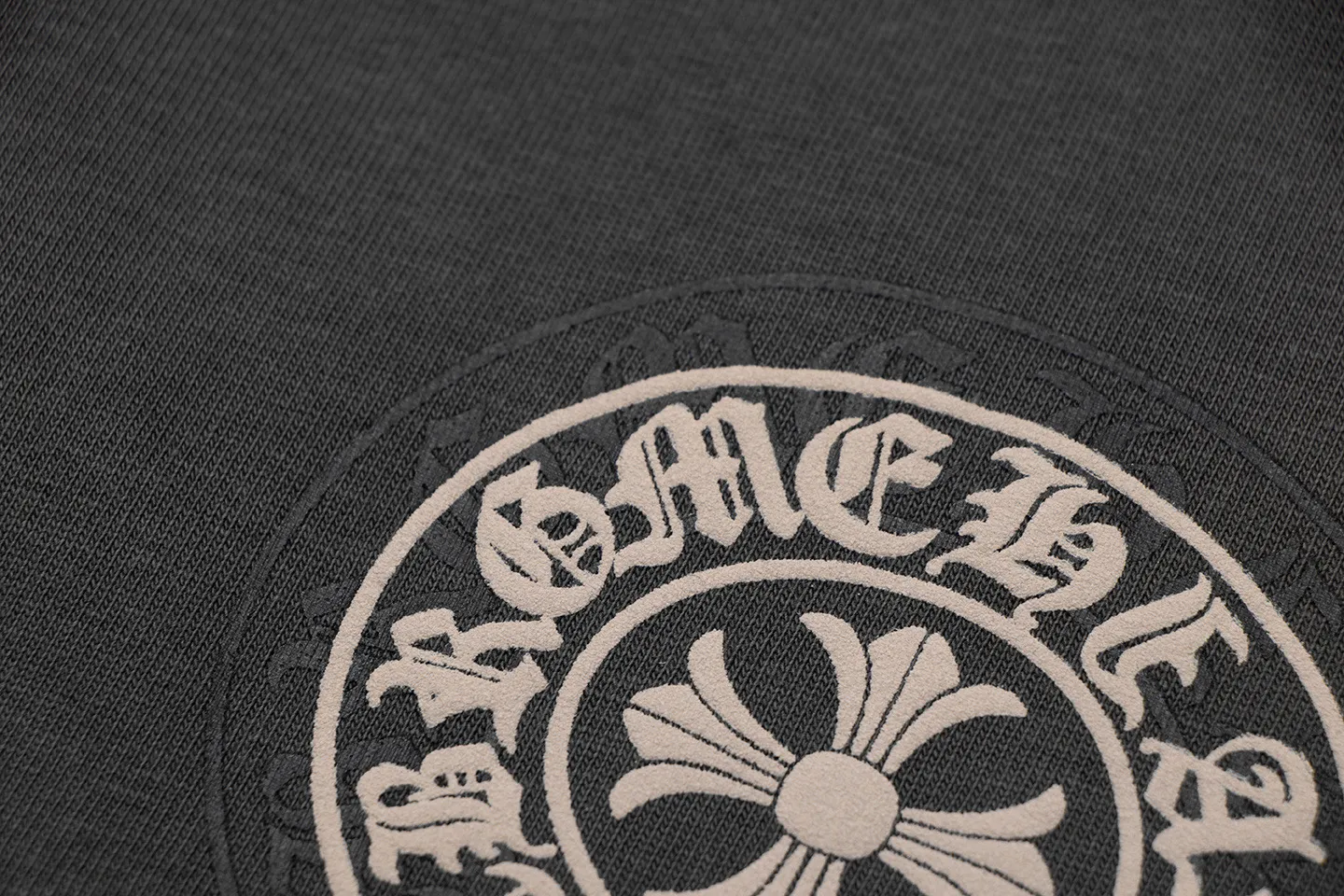 P160 Chrome Hearts Chrome Hearts Horseshoe Foam Printed Short Sleeves Size: SMLXL Color: Black White Gray